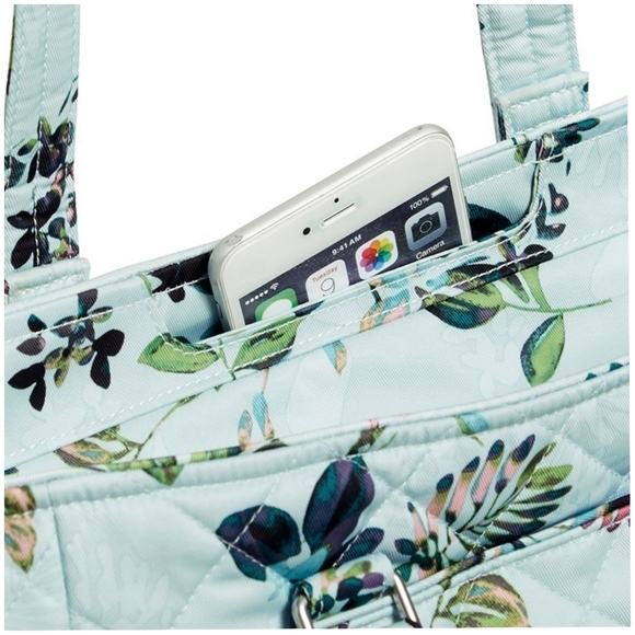 Vera Bradley "Seawater Blossoms" Tote - Picture 3 of 15